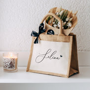 Personalisierte Jutetasche | Team Braut | Schwester | Mutter | Trauzeugin | Beste Freundin | JGA Deko | Brautjungfer