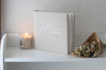 Muttertagsgeschenk Fotoalbum "Weltbeste Mama" - Erinnerungsalbum - Lieblingsmomente - Muttertag Geburtstag