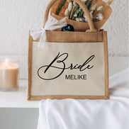 Braut Tasche - Hochzeitsgeschenk - Bride to be - Jutetasche - JGA -