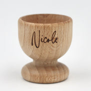 Personalisierte Eierbecher aus Holz mit hochwertiger Gravur - Osterdekoration Osterdeko Ostergeschenk Frühstückstisch