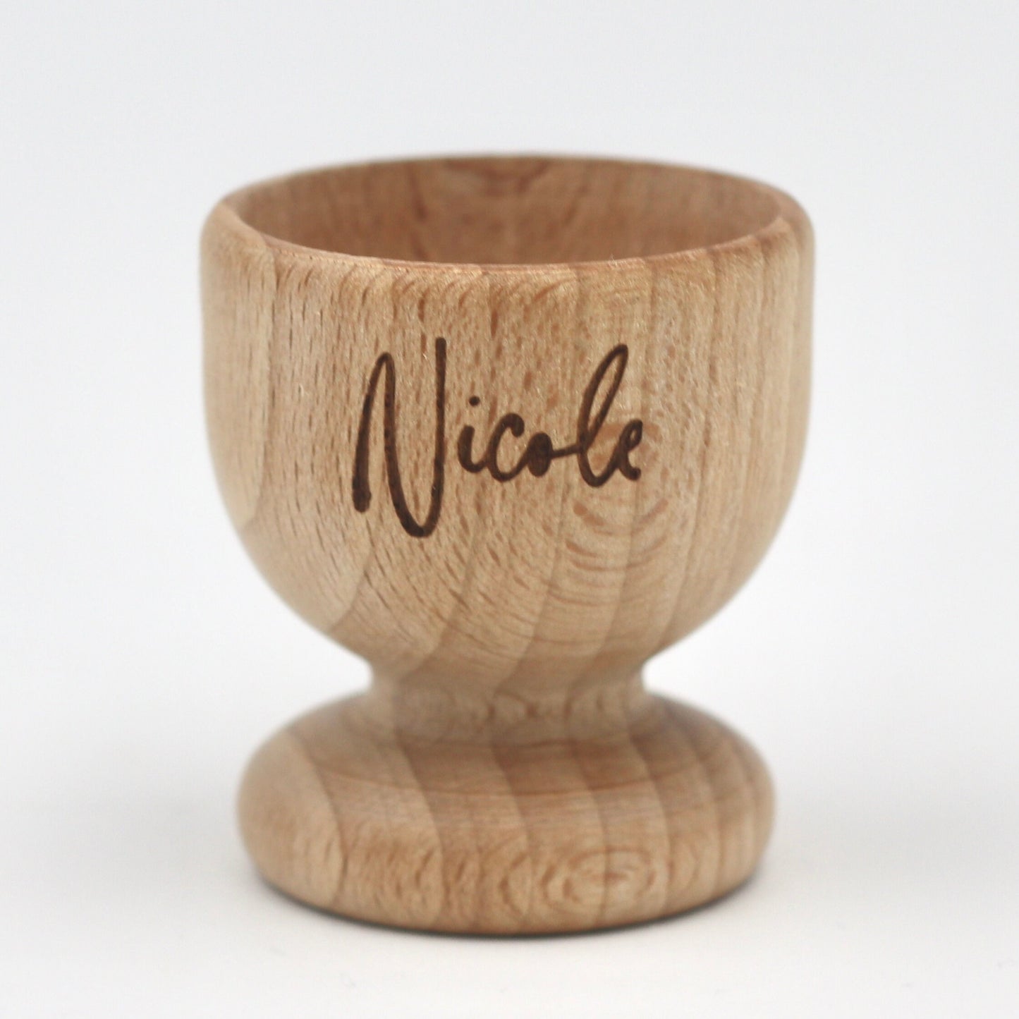 Personalisierte Eierbecher aus Holz mit hochwertiger Gravur - Osterdekoration Osterdeko Ostergeschenk Frühstückstisch