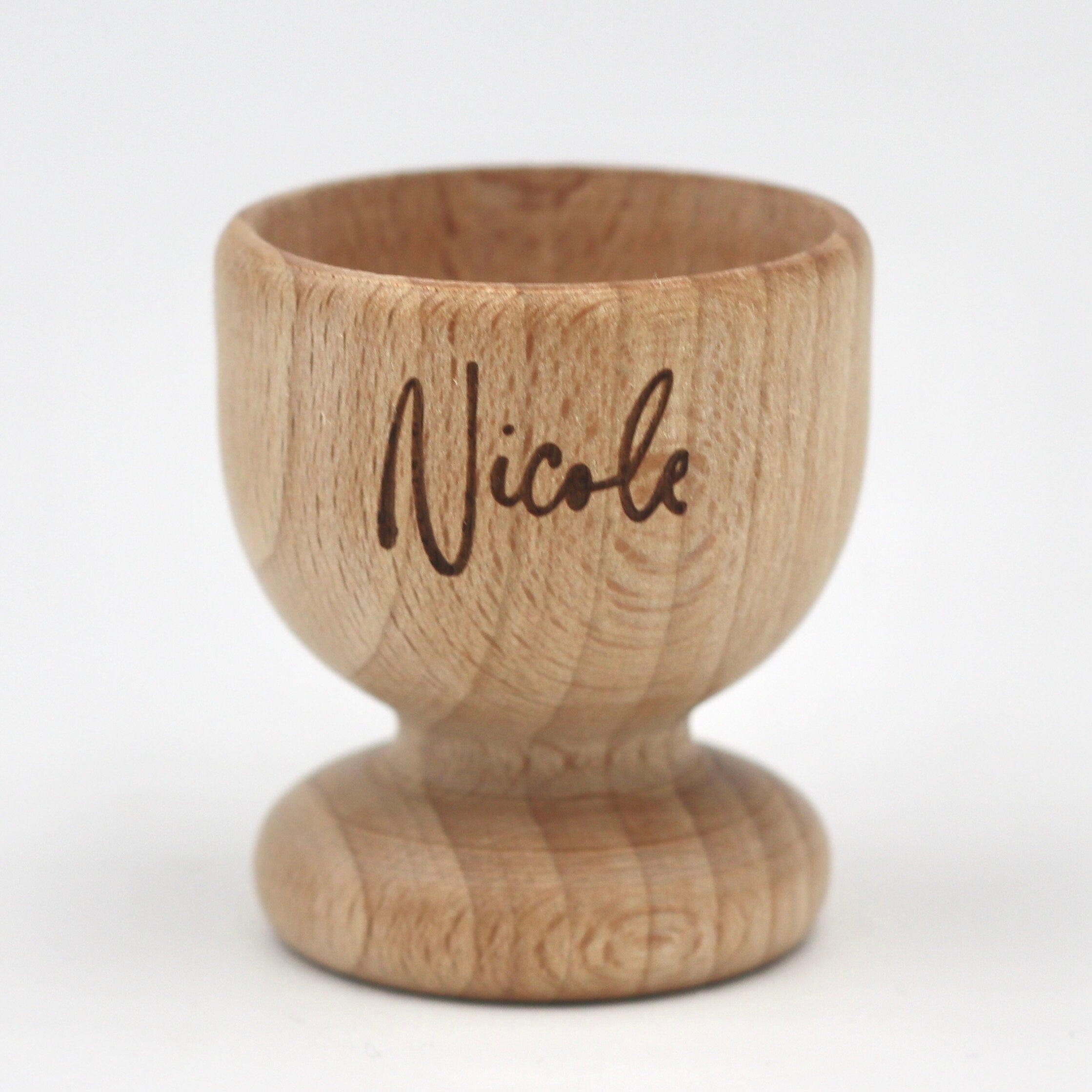 Personalisierte Eierbecher aus Holz mit hochwertiger Gravur - Osterdekoration Osterdeko Ostergeschenk Frühstückstisch